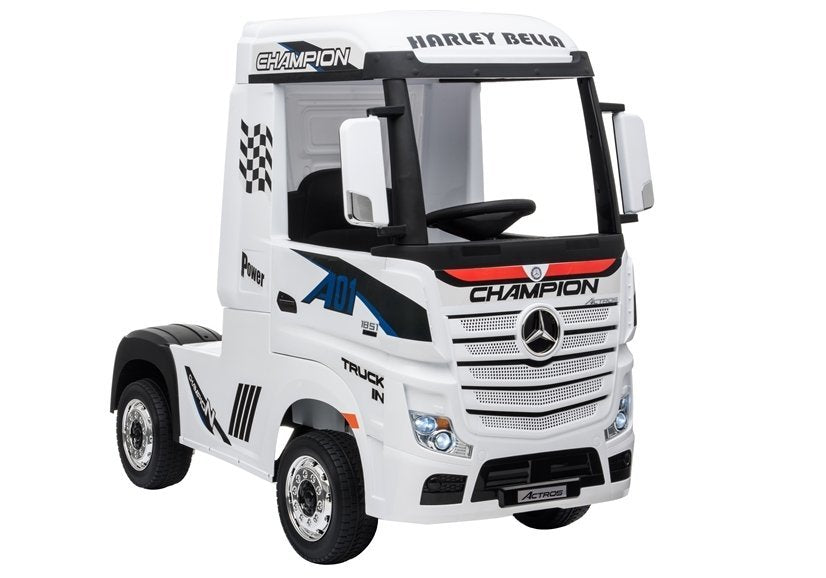 Elektrische Kindervrachtwagen - Mercedes Actross - Wit