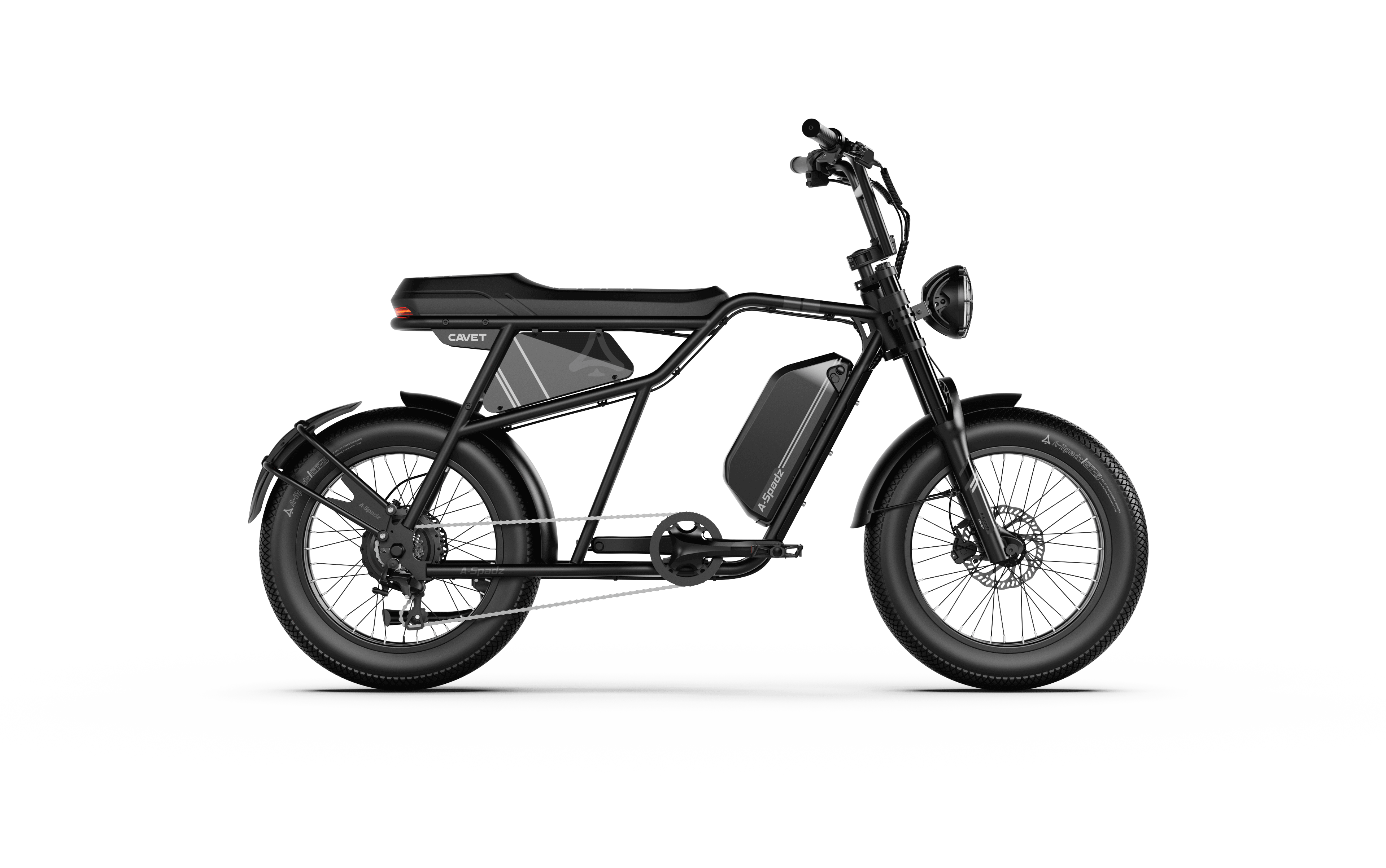 A-spadz Fatbike - Cavet Air - Hydraulische remmen - Zwart