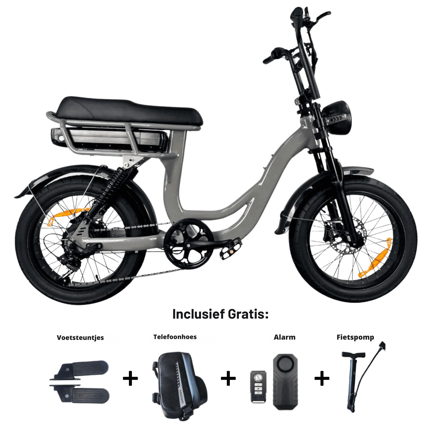 EB8 fatbike | Grijs | Krachtsensor