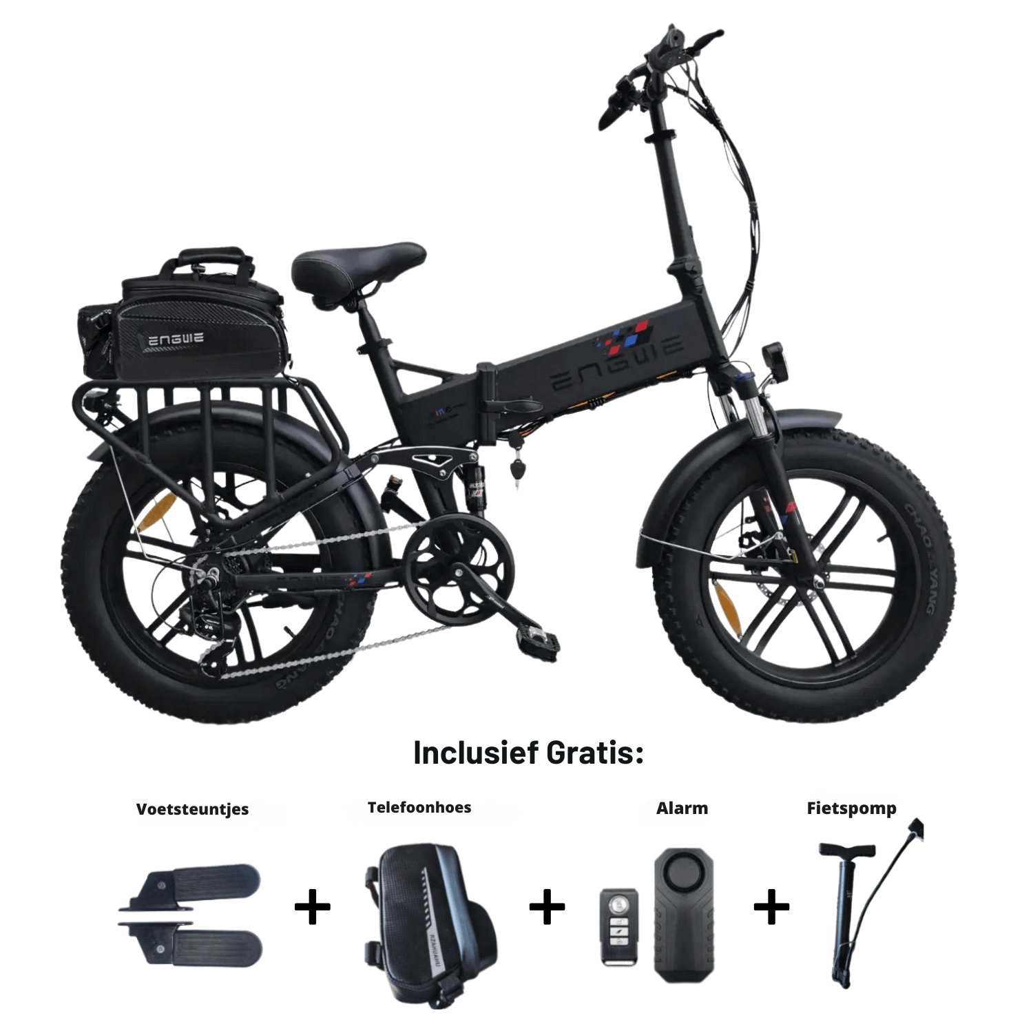 Engwe ENGINE X - Vouwfiets - Zwart