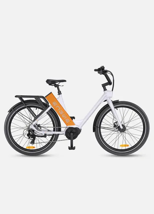Engwe P275 ST Wit Oranje - Lage instap E-bike - Elektrische fiets