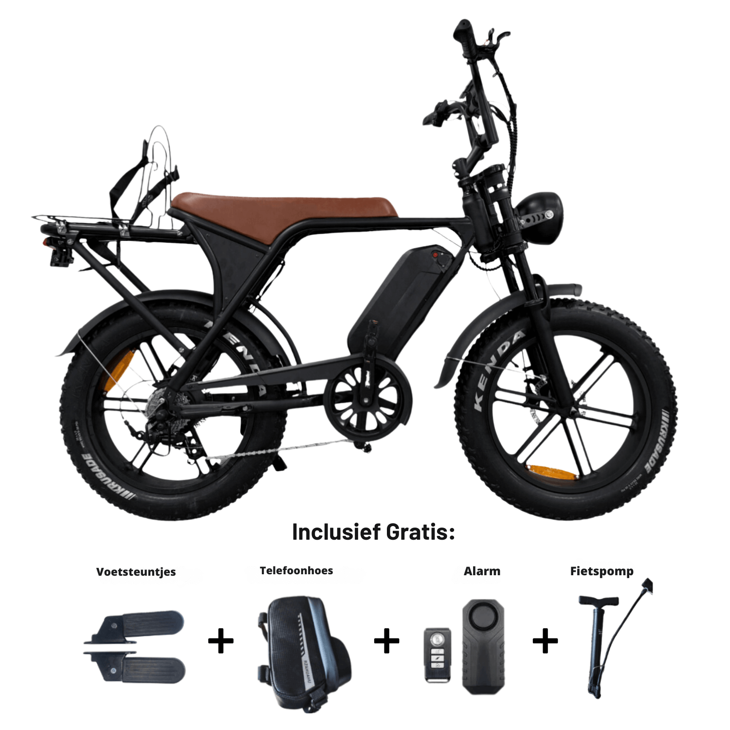 Ouxi V8 3.0 2024 Model - Hydraulische Remmen - Max 25 km/h - Bruin - School editie