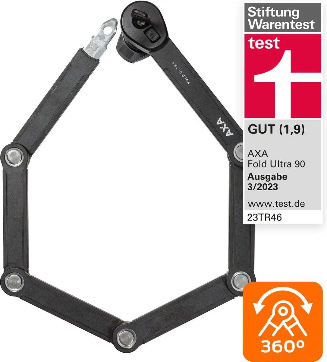 Vouwslot AXA Fold Ultra 90 Voltwheelz