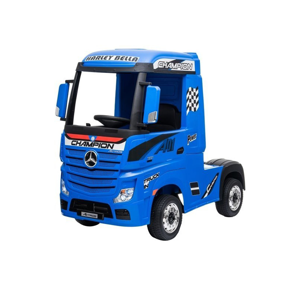 Elektrische Kindervrachtwagen - Mercedes Actross - Blauw