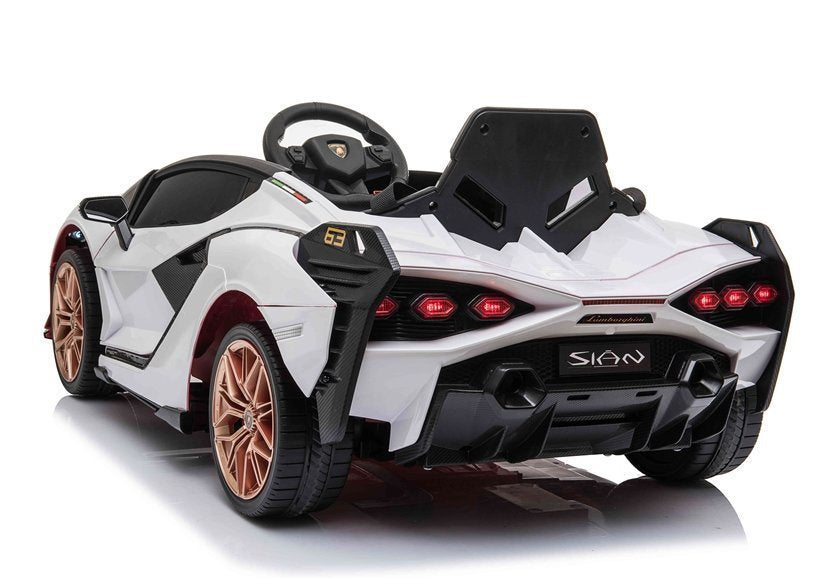 Elektrische Kinderauto - Lamborghini Sian - Wit