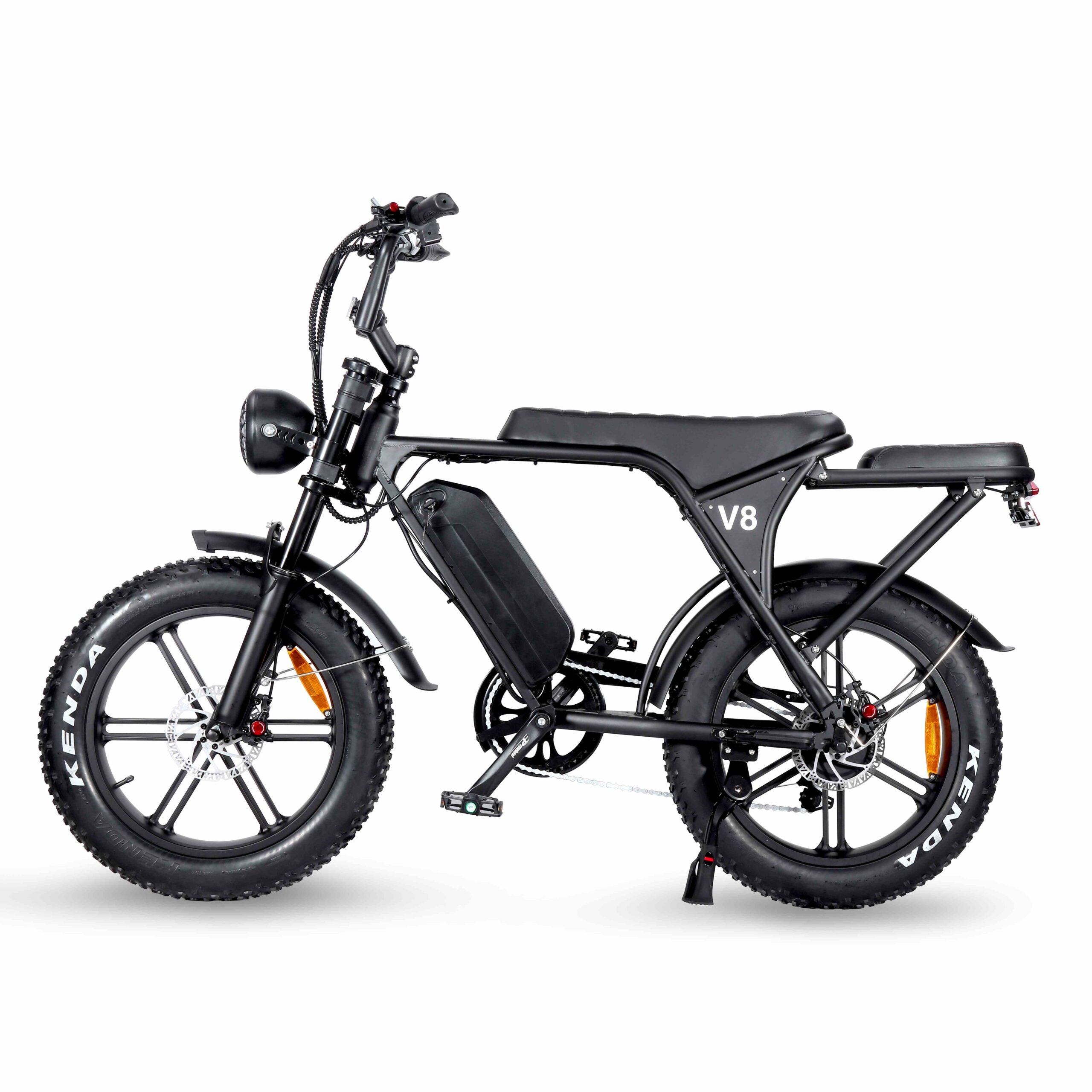 Ouxi V8 3.0 2024 Model - Black - Hydraulic brake - Rear seat + Footrests + ART3 Chain lock + Alarm