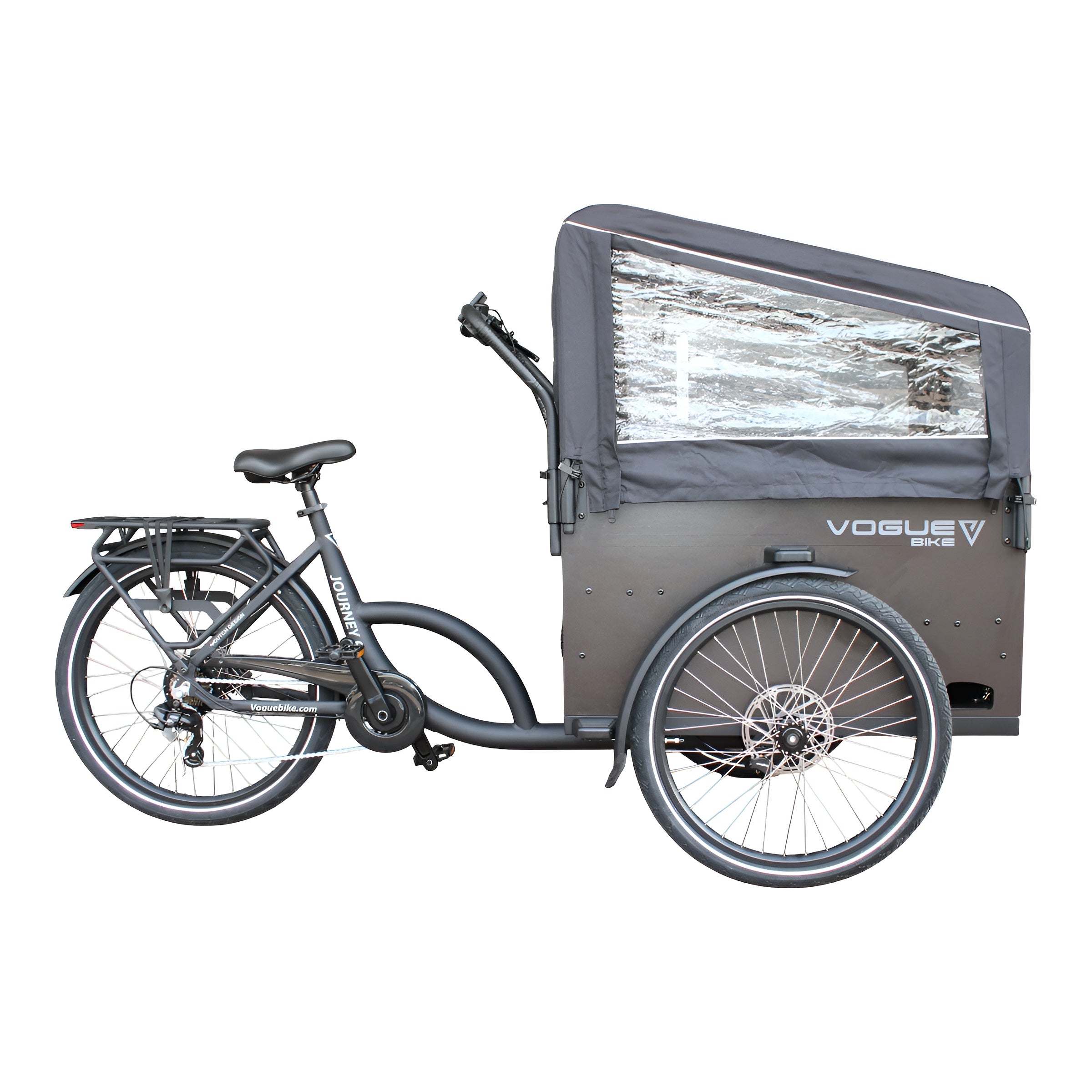 Vogue Journey S - Mat Zwart - Elektrische bakfiets