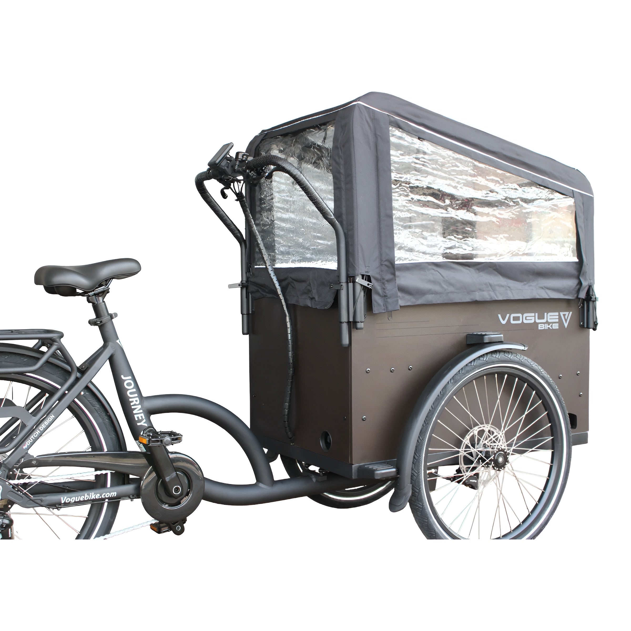Vogue Journey S - Mat Zwart - Elektrische bakfiets