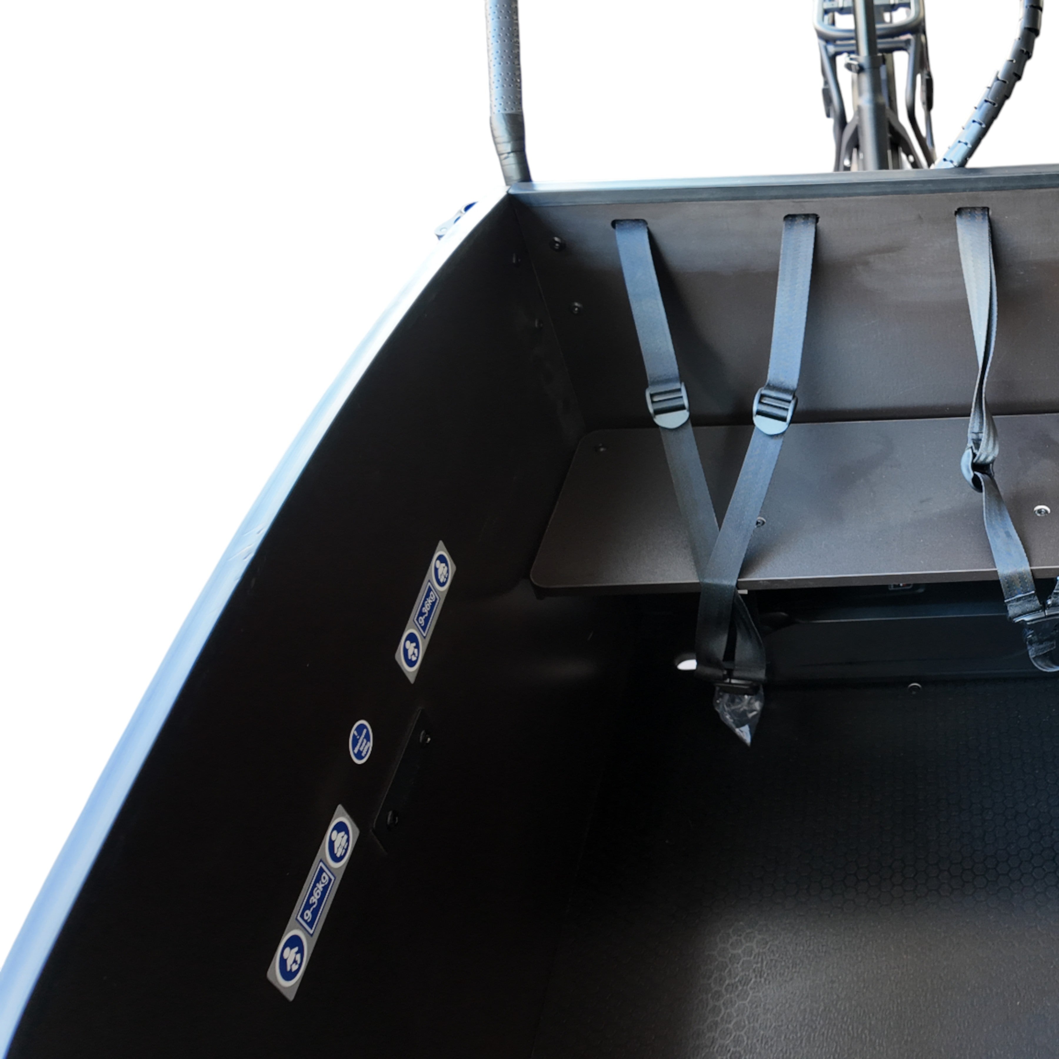 Vogue Caddy - Elektrische Bakfiets - Mat Zwart - Bruine Accenten - Accu 468Wh (36V, 13Ah) - Bafang Achterwielmotor - Shimano 7 Versnellingen - Hydraulische Remmen