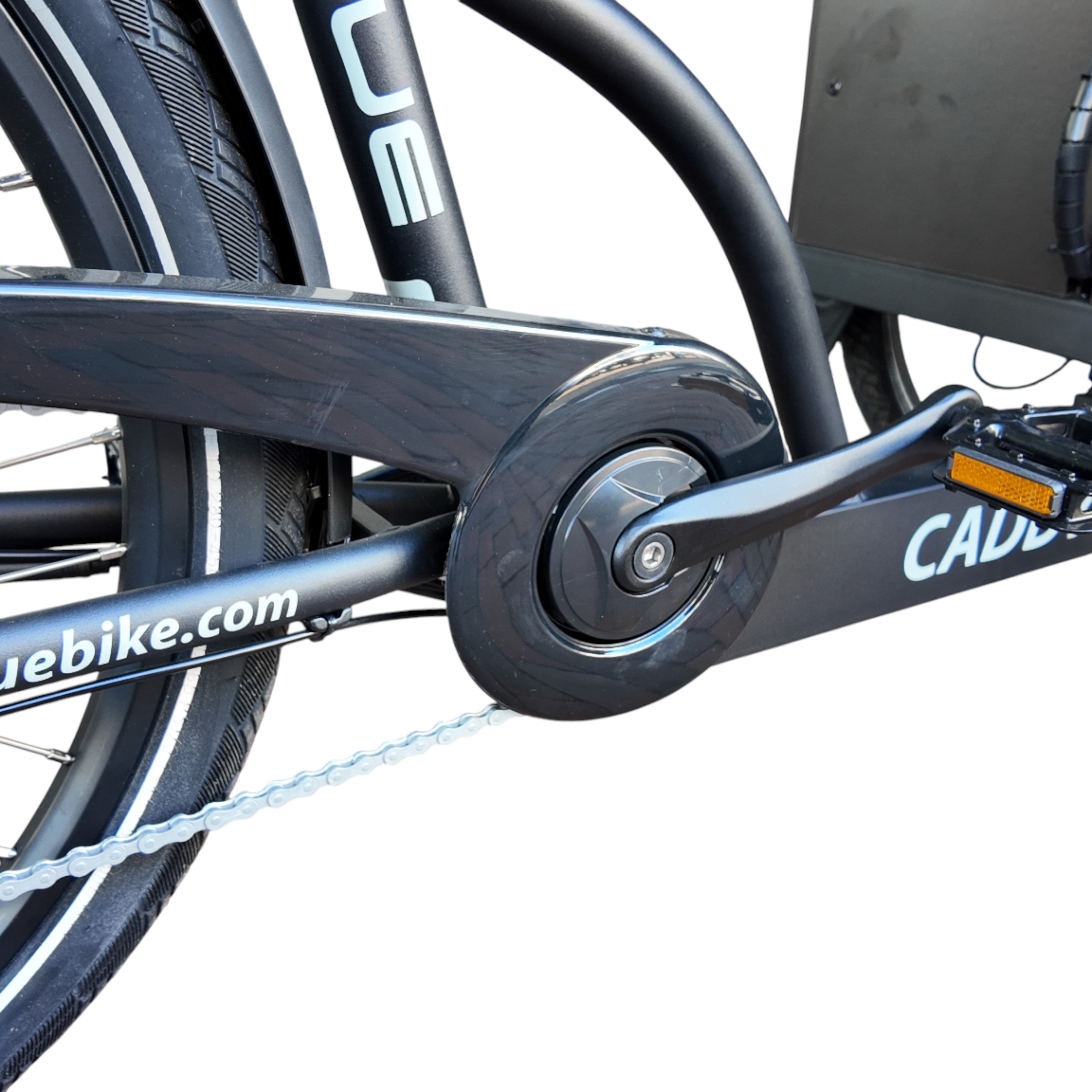 Vogue Caddy - Elektrische Bakfiets - Mat Zwart - Grijze Accenten - Accu 468Wh (36V, 13Ah) - Bafang Achterwielmotor - Shimano 7 Versnellingen - Hydraulische Remmen